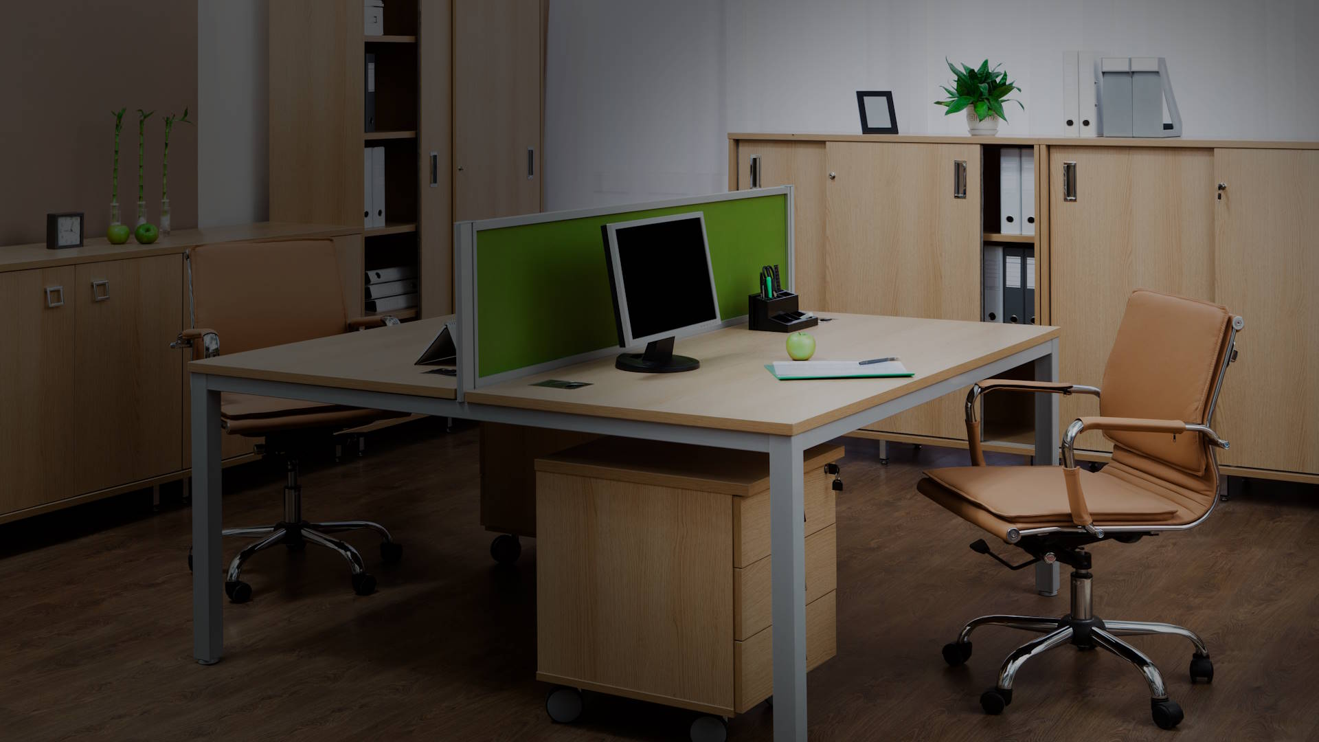 monitor on a desk